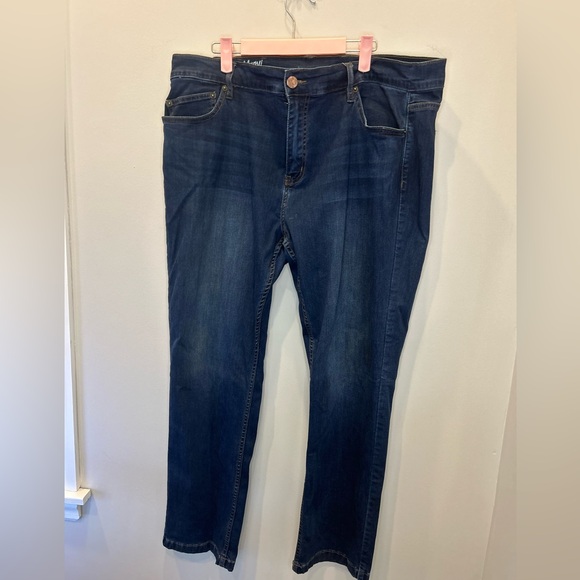 Mugsy Mens Hamms Jeans Blue Stretch Denim Straight 5 Pocket Comfort - Picture 1 of 5